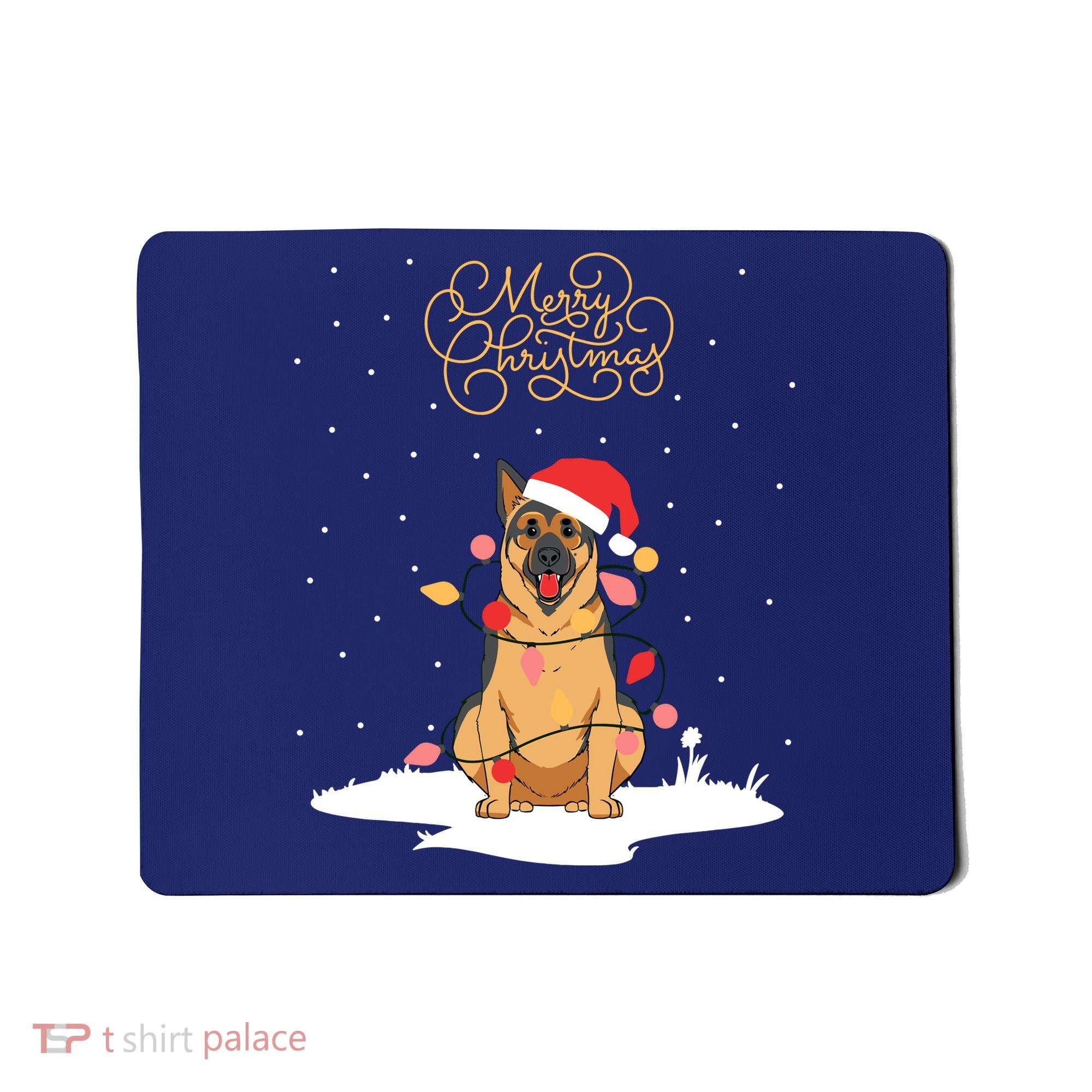 Merry Christmas Funny Xmas Christmas German Shepherd Mousepad