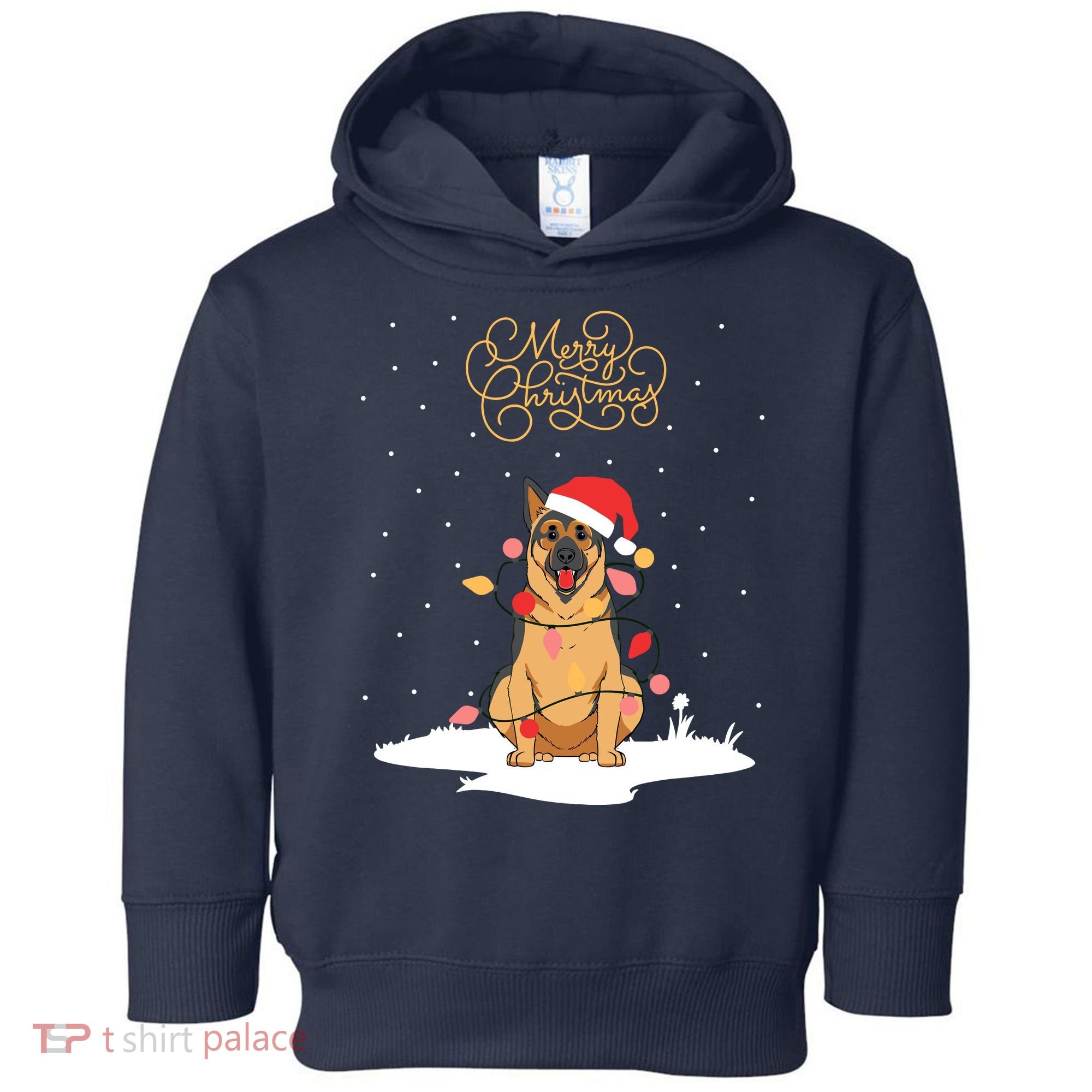 Merry Christmas Funny Xmas Christmas German Shepherd Toddler Hoodie