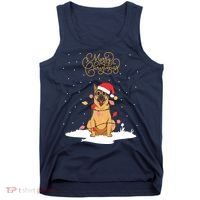 Merry Christmas Funny Xmas Christmas German Shepherd Tank Top thumb 0