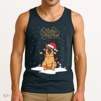 Merry Christmas Funny Xmas Christmas German Shepherd Tank Top thumb 3