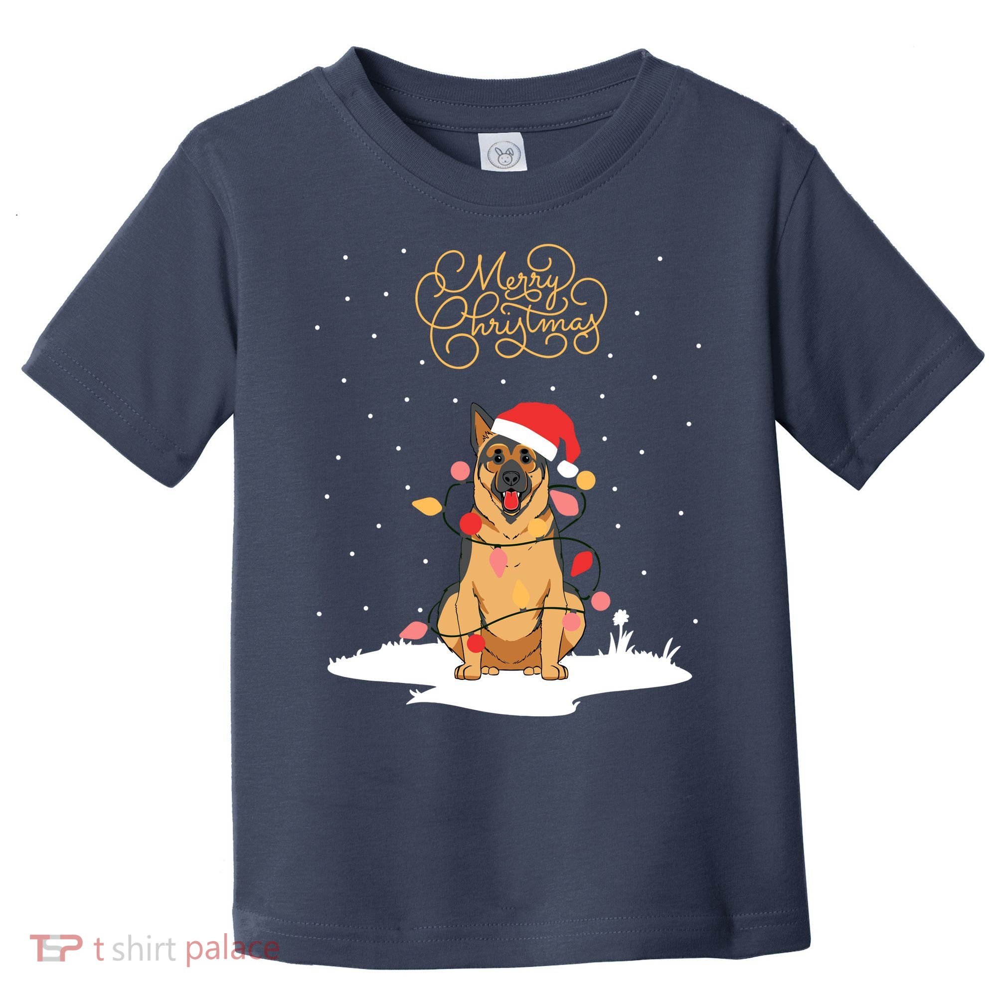 Merry Christmas Funny Xmas Christmas German Shepherd Toddler T-Shirt