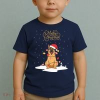 Merry Christmas Funny Xmas Christmas German Shepherd Toddler T-Shirt thumb 2