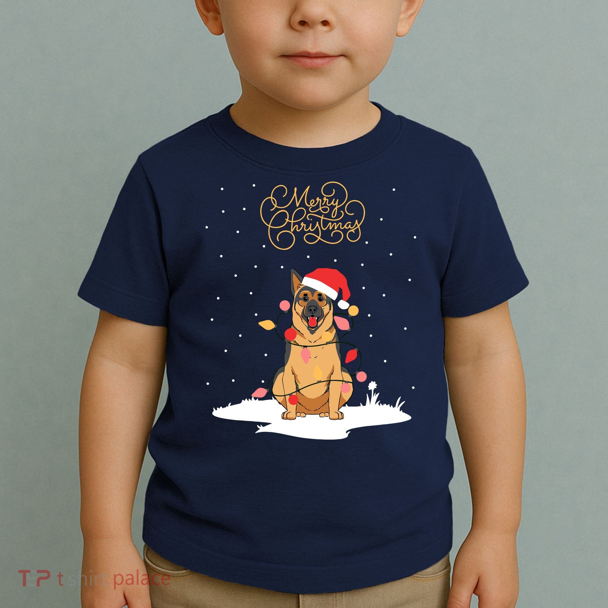 Merry Christmas Funny Xmas Christmas German Shepherd Toddler T-Shirt