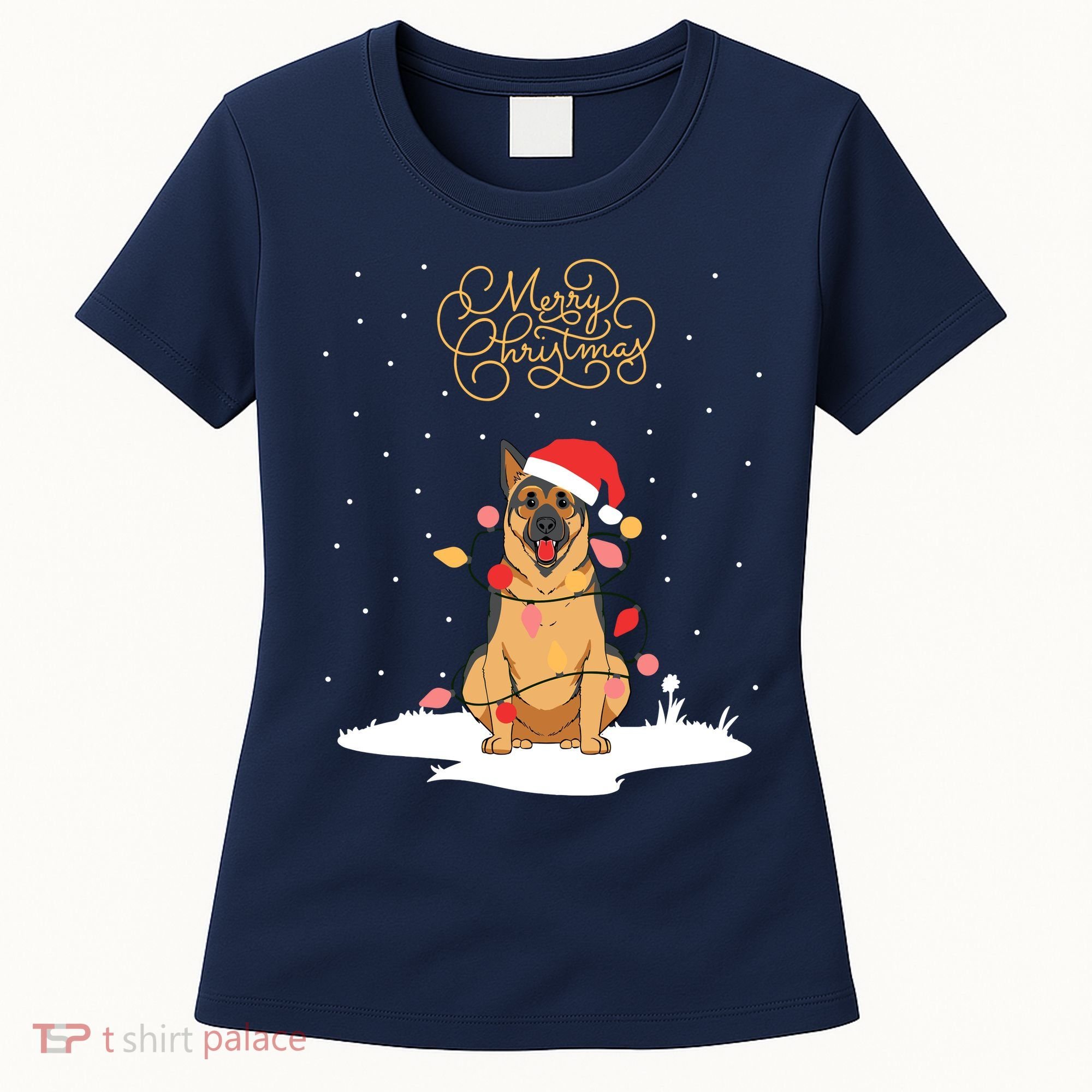 Merry Christmas Funny Xmas Christmas German Shepherd Women's T-Shirt