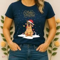 Merry Christmas Funny Xmas Christmas German Shepherd Women's T-Shirt thumb 2