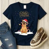 Merry Christmas Funny Xmas Christmas German Shepherd Women's T-Shirt thumb 3