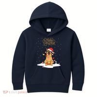 Merry Christmas Funny Xmas Christmas German Shepherd Kids Hoodie thumb 0