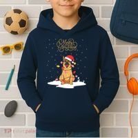 Merry Christmas Funny Xmas Christmas German Shepherd Kids Hoodie thumb 2