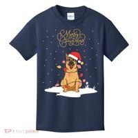 Merry Christmas Funny Xmas Christmas German Shepherd Kids T-Shirt thumb 0