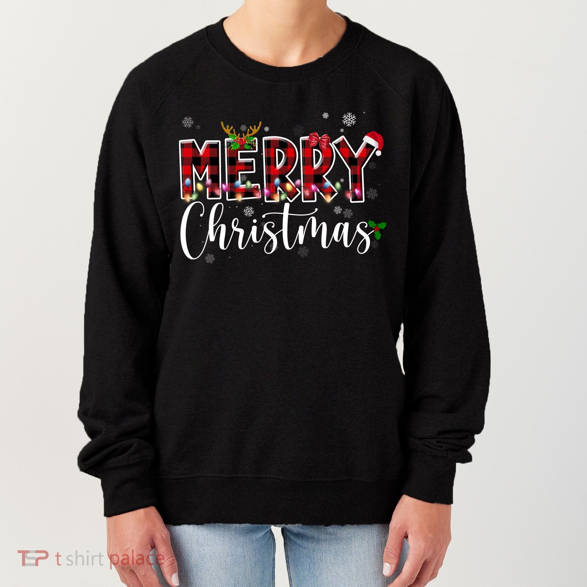 Merry Christmas Festive Cute Holiday Women's Sweatshirt