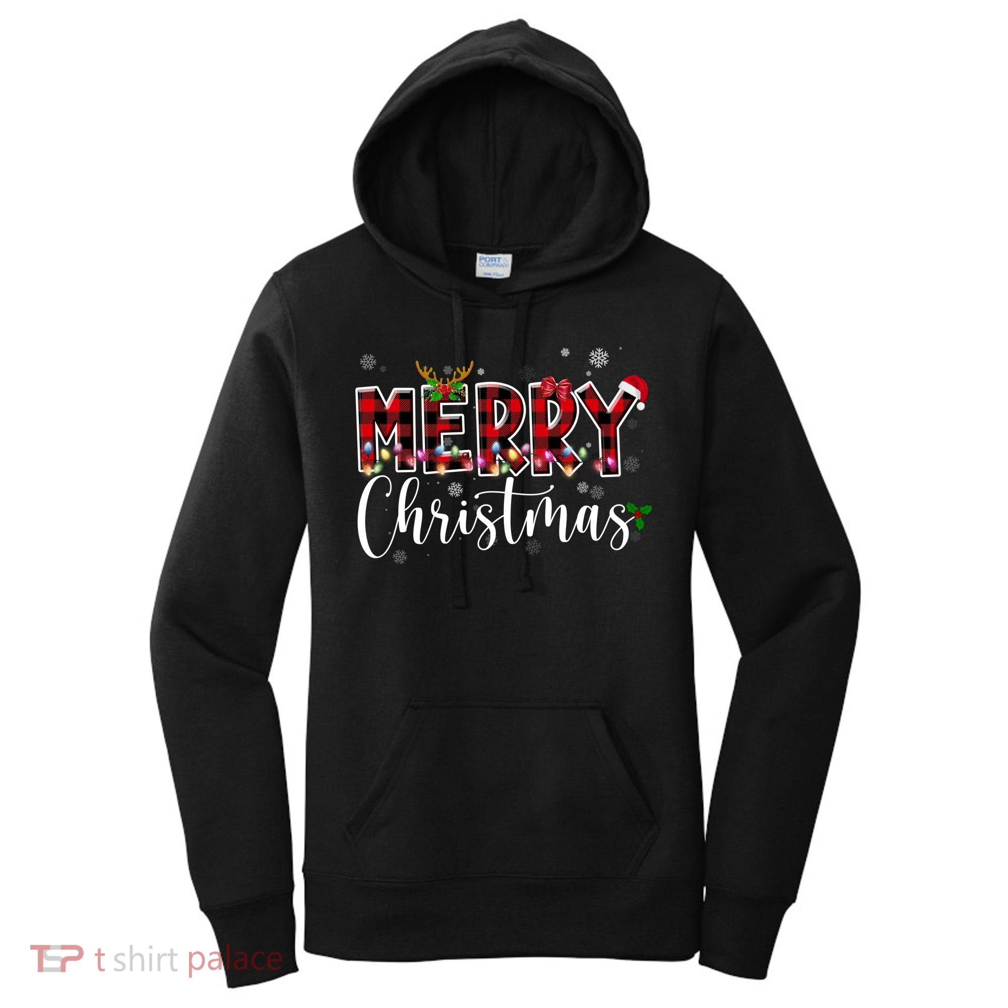 Merry Christmas Festive Cute Holiday Women's Hoodie