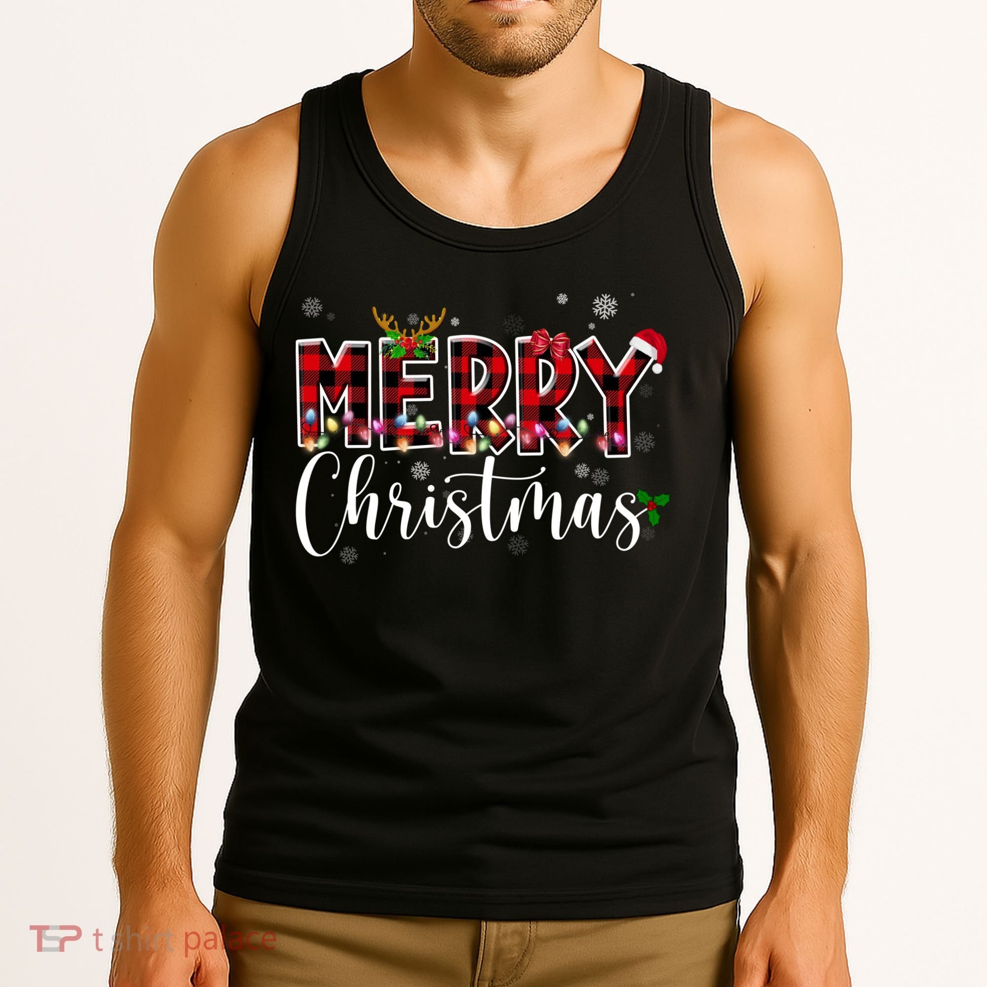 Merry Christmas Festive Cute Holiday Tank Top