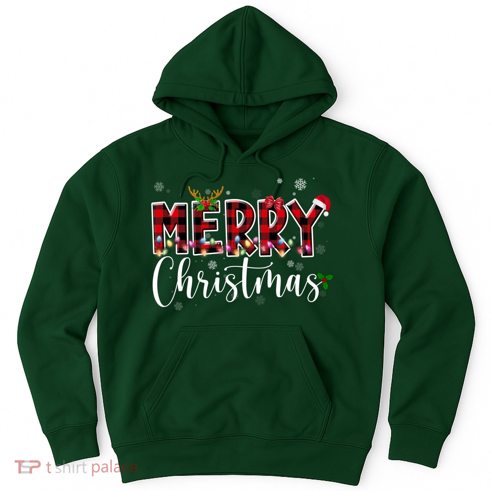 Merry Christmas Festive Cute Holiday Hoodie