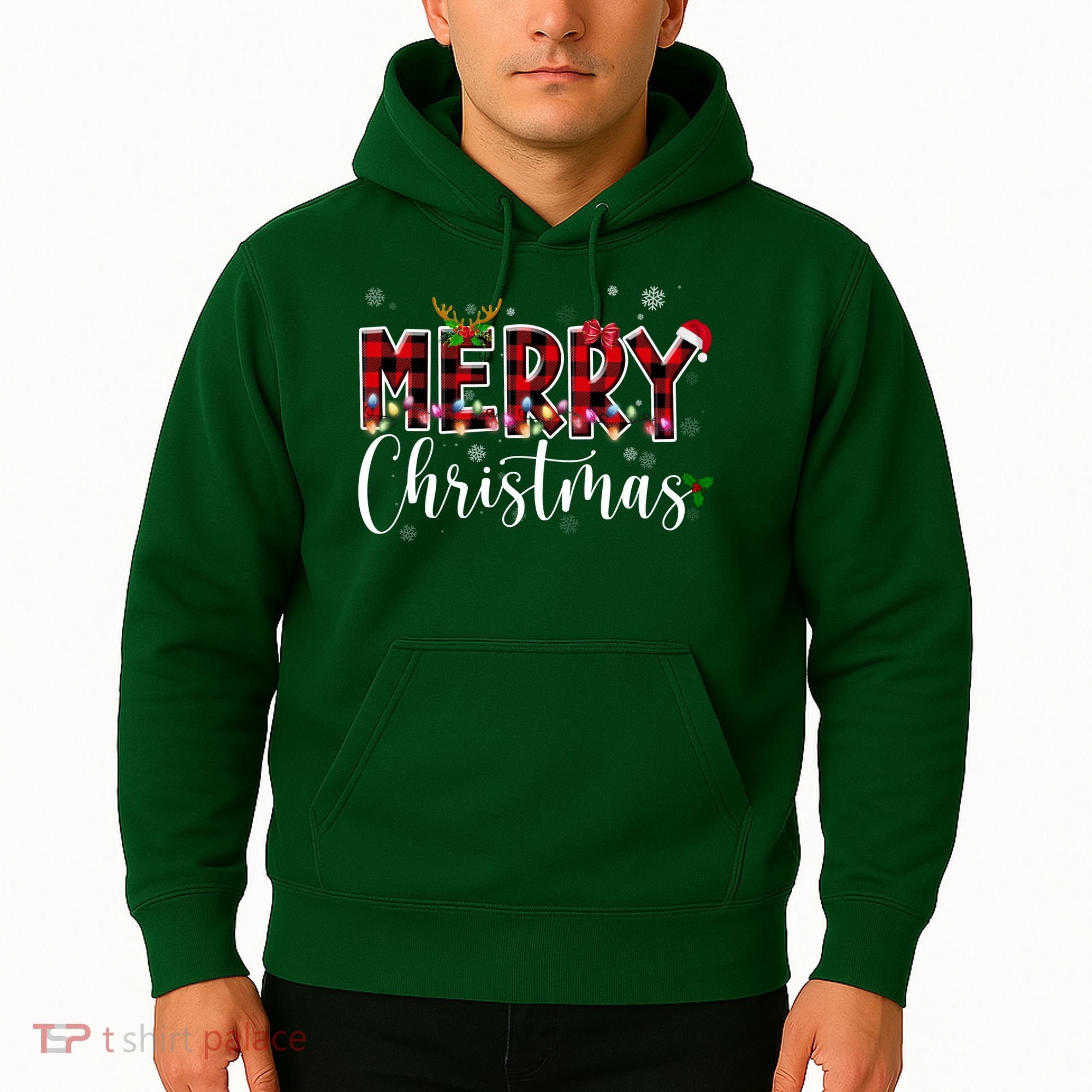 Merry Christmas Festive Cute Holiday Hoodie