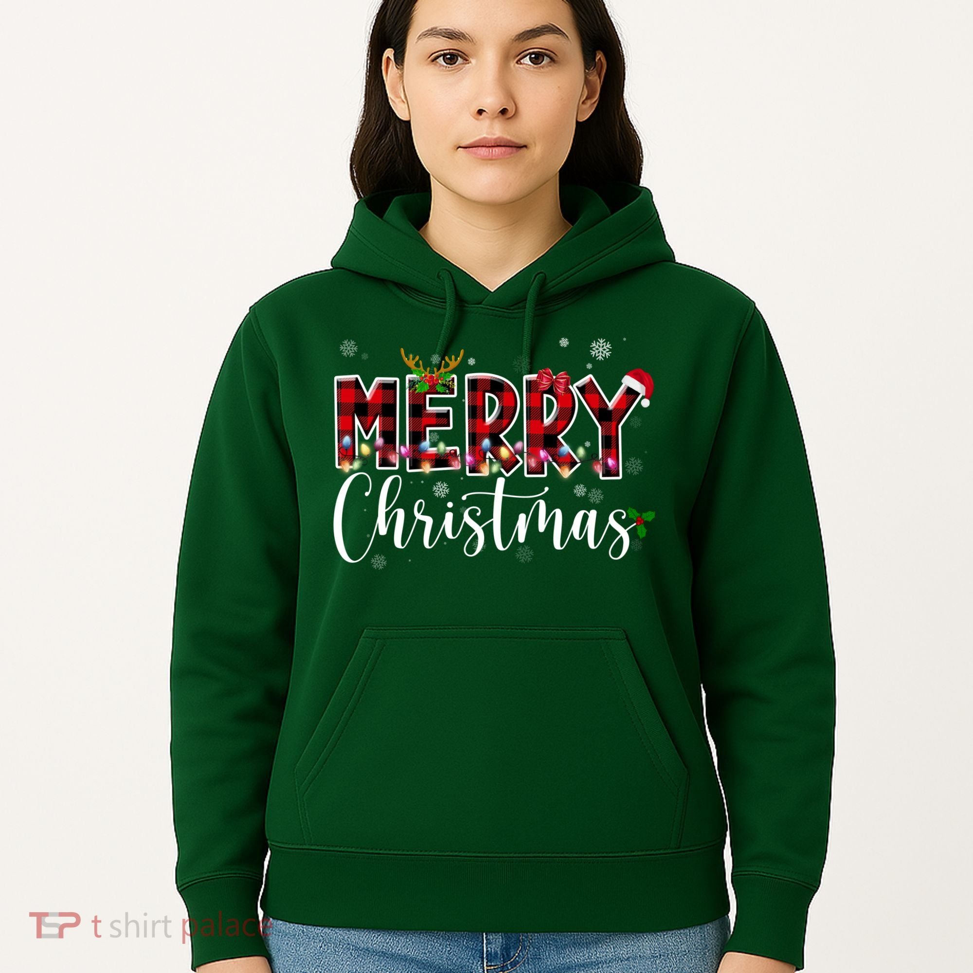 Merry Christmas Festive Cute Holiday Hoodie