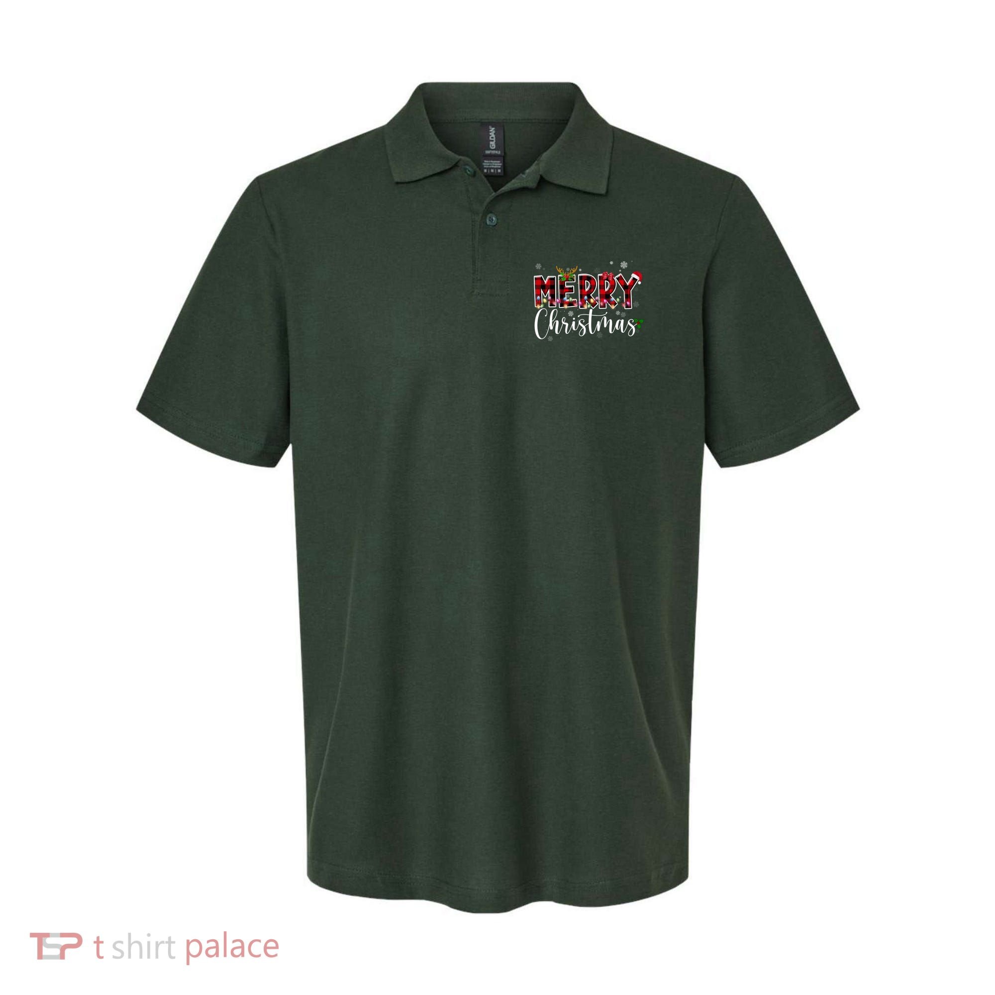 Merry Christmas Festive Cute Holiday Polo