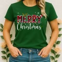 Merry Christmas Festive Cute Holiday Women's T-Shirt thumb 2