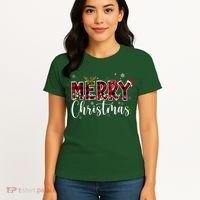 Merry Christmas Festive Cute Holiday Women's T-Shirt thumb 4