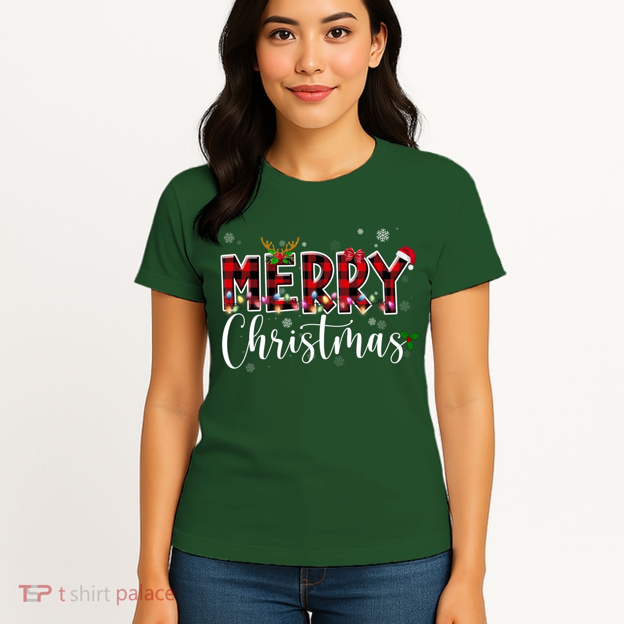 Merry Christmas Festive Cute Holiday Women's T-Shirt