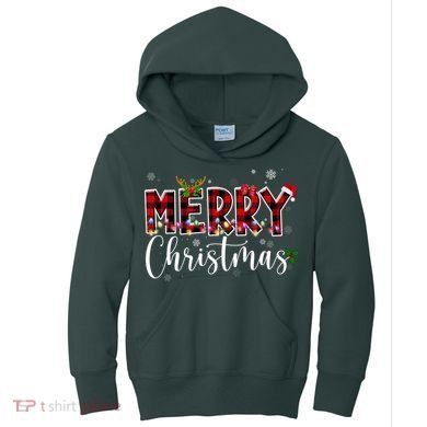 Merry Christmas Festive Cute Holiday Kids Hoodie