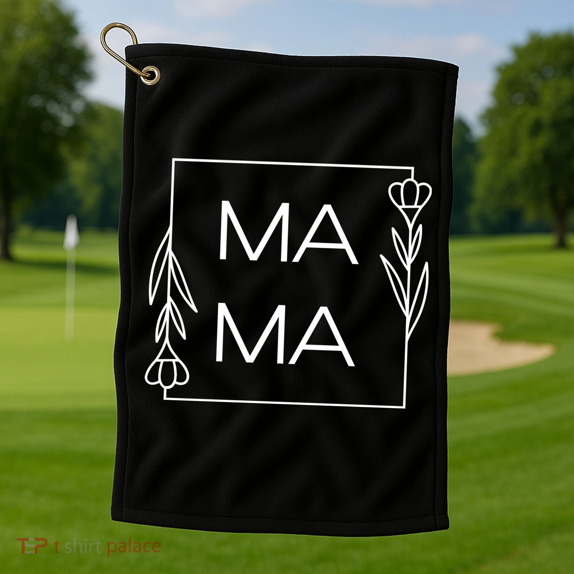 Mama Cute Flower Mother's Day Gift Golf Towel