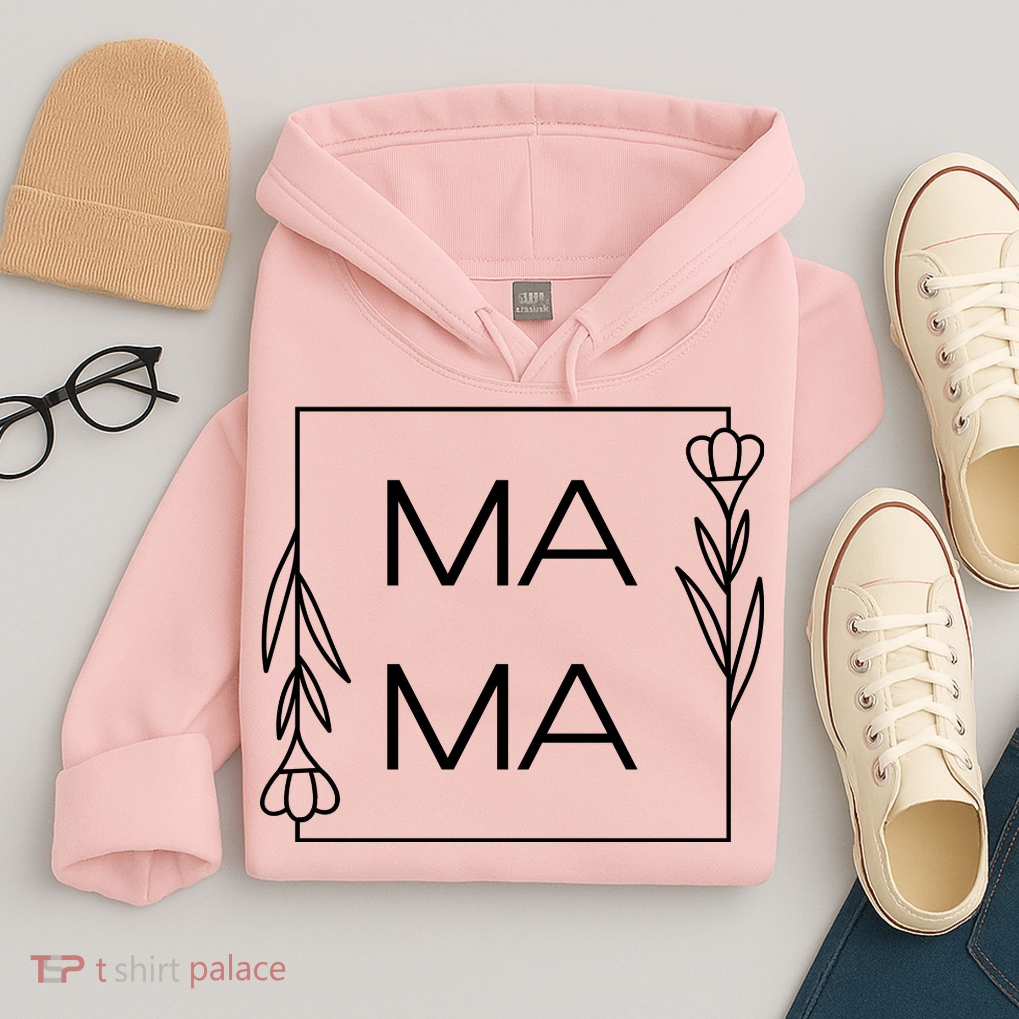 Mama Cute Flower Mother's Day Gift Hoodie