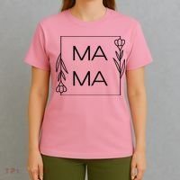 Mama Cute Flower Mother's Day Gift T-Shirt thumb 4