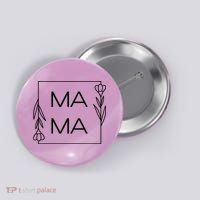 Mama Cute Flower Mother's Day Gift Button thumb 0