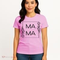Mama Cute Flower Mother's Day Gift Women's T-Shirt thumb 4