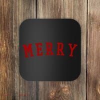 Merry Christmas Festive Holiday Coaster thumb 0