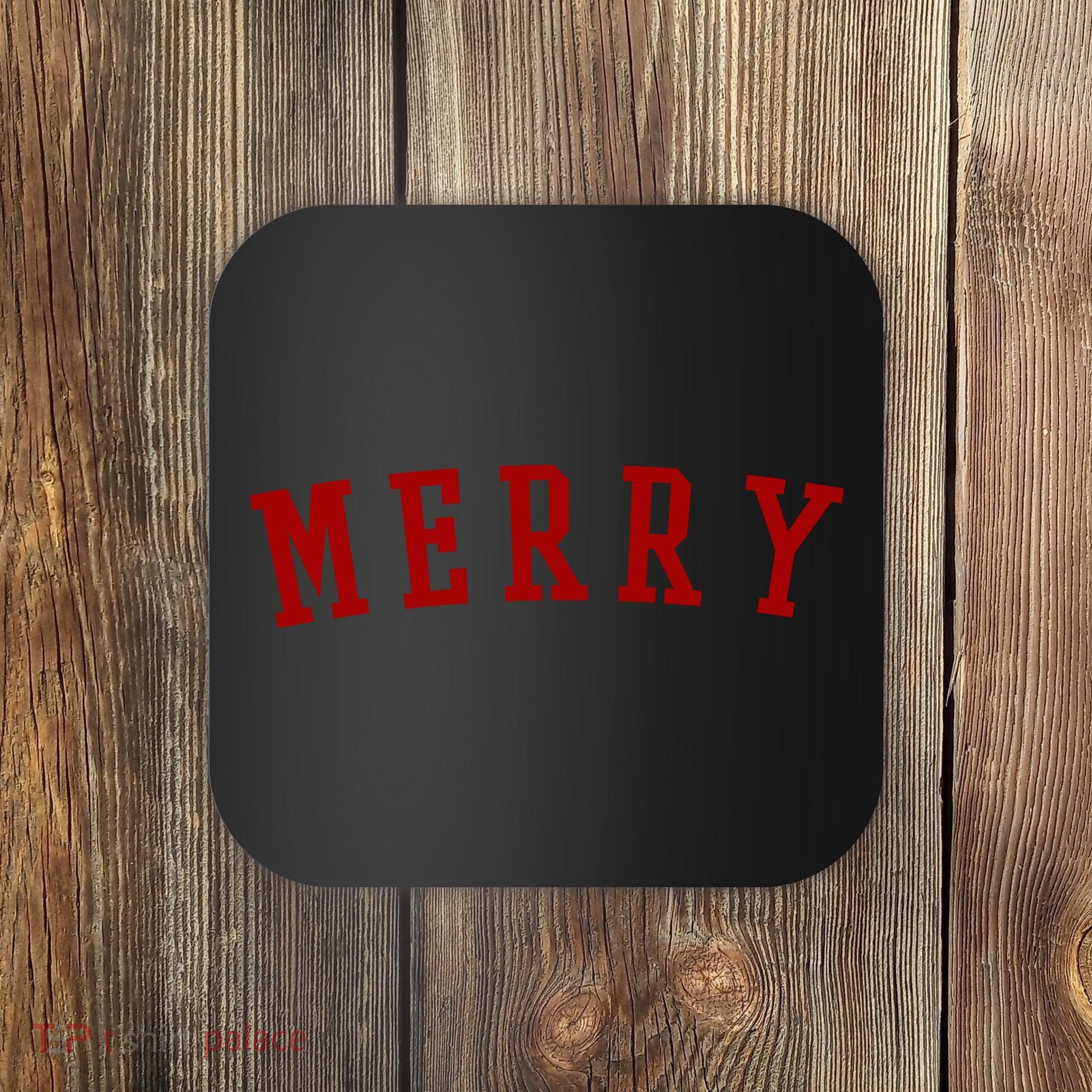 Merry Christmas Festive Holiday Coaster