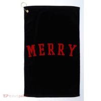 Merry Christmas Festive Holiday Golf Towel thumb 0