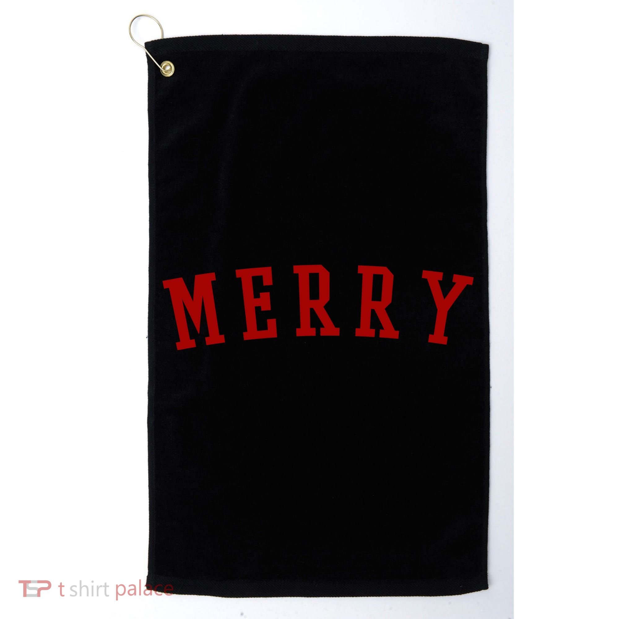 Merry Christmas Festive Holiday Golf Towel