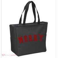 Merry Christmas Festive Holiday Tote Bag thumb 2