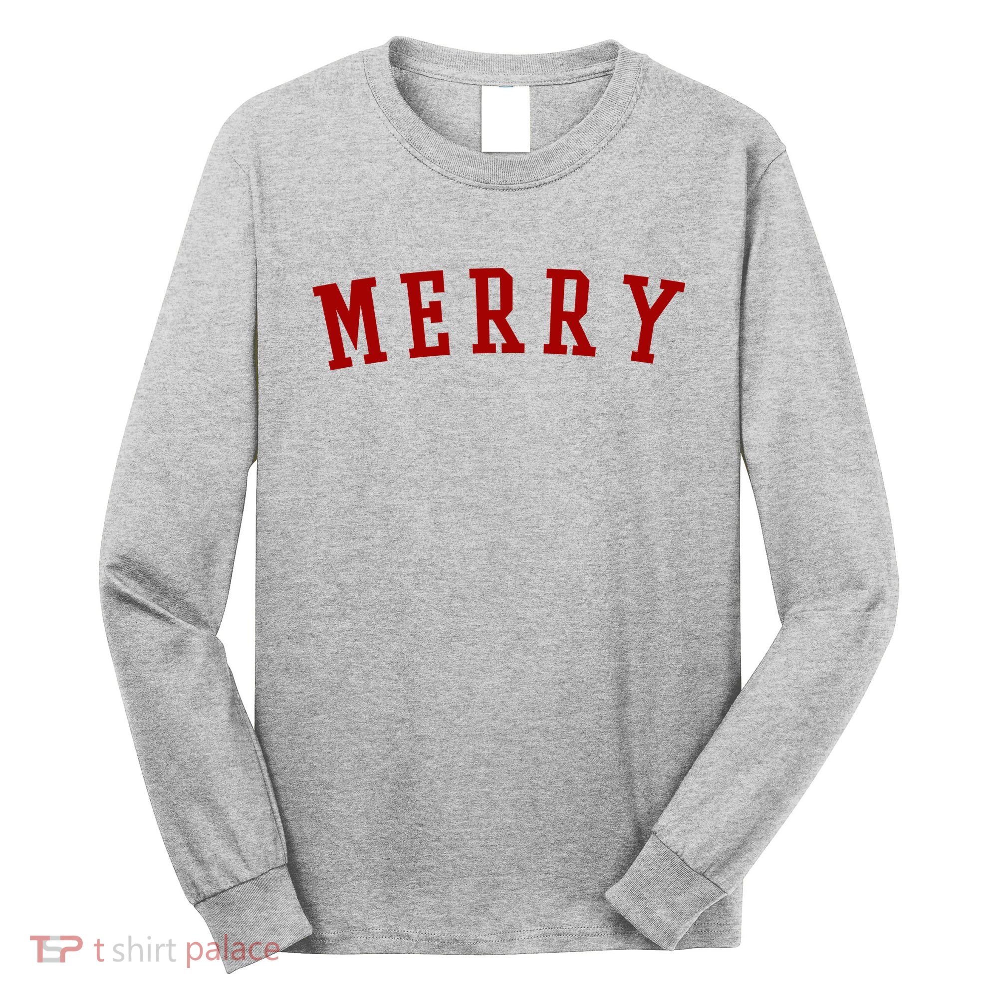 Merry Christmas Festive Holiday Long Sleeve Shirt