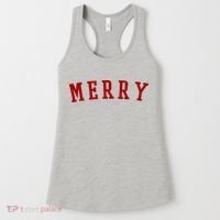 Merry Christmas Festive Holiday Women's Tank Top thumb 0
