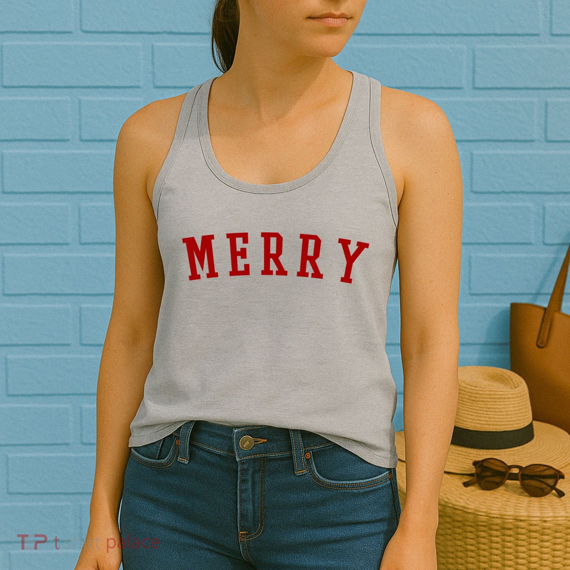 Merry Christmas Festive Holiday Women's Tank Top