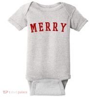 Merry Christmas Festive Holiday Baby Bodysuit thumb 0
