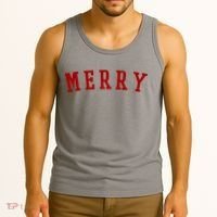 Merry Christmas Festive Holiday Tank Top thumb 3