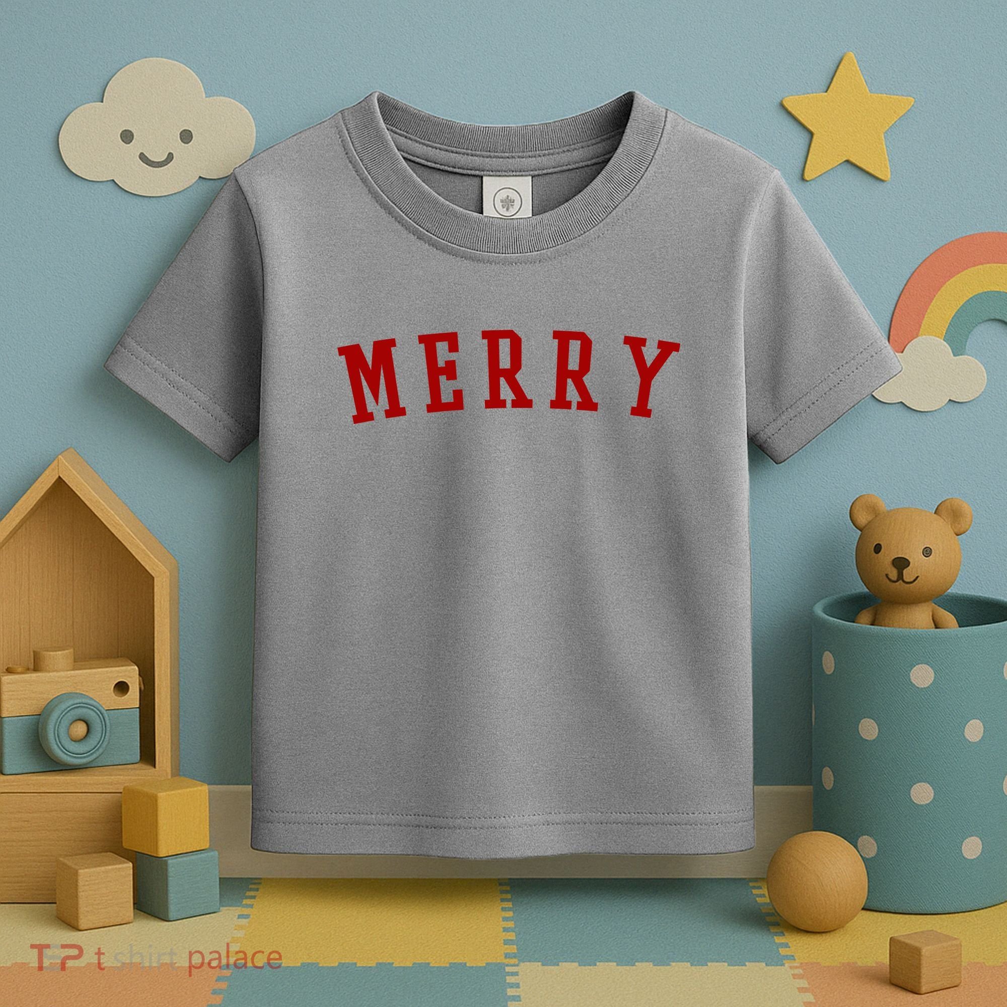 Merry Christmas Festive Holiday Toddler T-Shirt