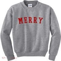 Merry Christmas Festive Holiday Kids Sweatshirt thumb 0