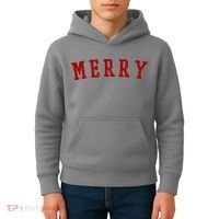 Merry Christmas Festive Holiday Kids Hoodie thumb 4