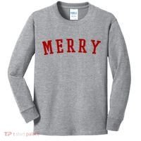 Merry Christmas Festive Holiday Kids Long Sleeve Shirt thumb 0