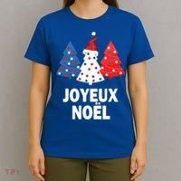 Merry Christmas French Tree France Lovers Flag Joyeux Noel Gift T-Shirt thumb 4