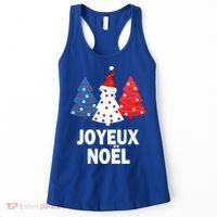 Merry Christmas French Tree France Lovers Flag Joyeux Noel Gift Women's Tank Top thumb 0