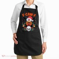 Merry Christmas F-Caw-F Chicken Spooky Skull Apron thumb 2