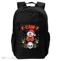 Merry Christmas F-Caw-F Chicken Spooky Skull Backpack thumb 0