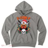 Merry Christmas F-Caw-F Chicken Spooky Skull Hoodie thumb 0
