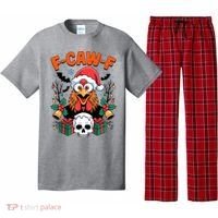 Merry Christmas F-Caw-F Chicken Spooky Skull Pajama Set thumb 0