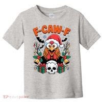 Merry Christmas F-Caw-F Chicken Spooky Skull Toddler T-Shirt thumb 0